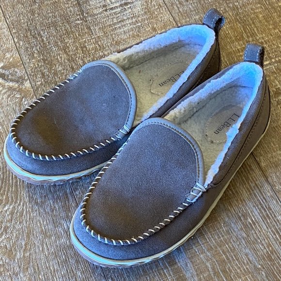 LL Bean Womens Slip On Moccasin Taupe Suede 8 M - Picture 2 of 8